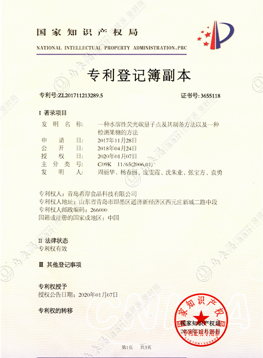 一种水溶性荧光碳量子点及其制备方法以及一种检测果糖的方法