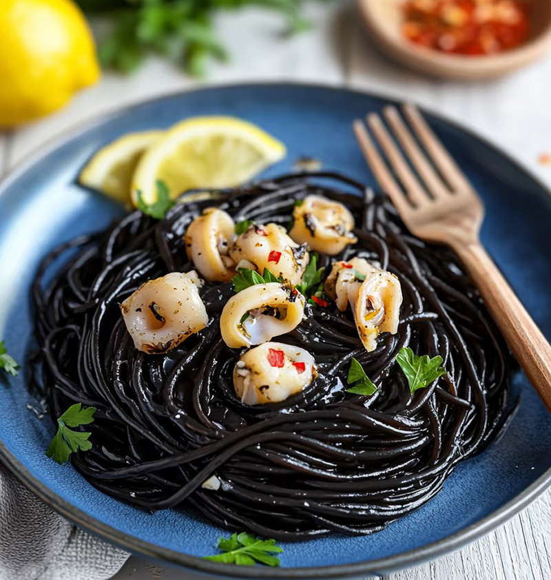 不一样的黑暗料理——墨鱼汁意大利面 不一样的黑暗料理——墨鱼汁意大利面