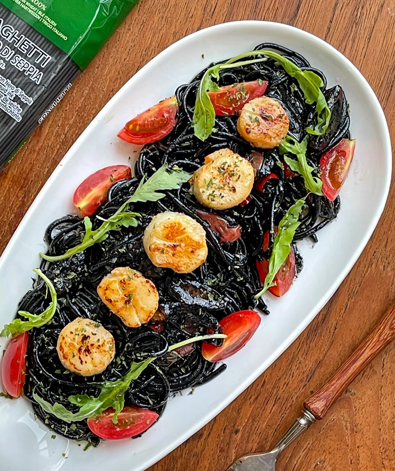 不一样的黑暗料理——墨鱼汁意大利面 不一样的黑暗料理——墨鱼汁意大利面